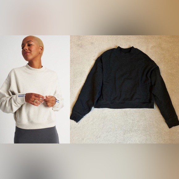 Kit And Ace Pacific Coast Sweatshirt Heather Black - Picture 1 of 5